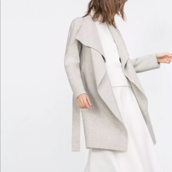💜  Zara Waterfall Coat handmade heather gray - Picture 6 of 8